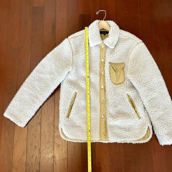 Rag & Bone Women’s Elliot Sherpa Shirt Jacket Beige Color size M Excellent - Picture 6 of 13